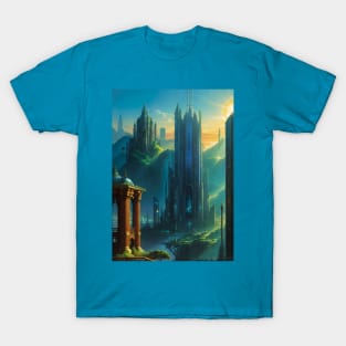 Gazebo in a floating, solarpunk city T-Shirt